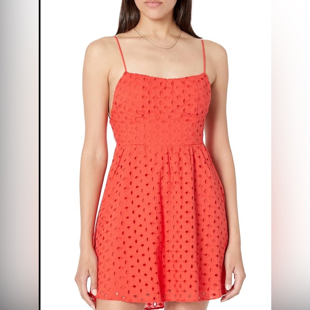 NWT Show Me Your MuMu Out Of Town Eyelet Mini Dress Sz L